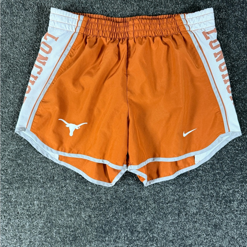 Nike Women's Orange and White Athletic Shorts